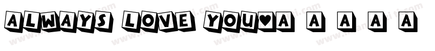 Always love you字体转换
